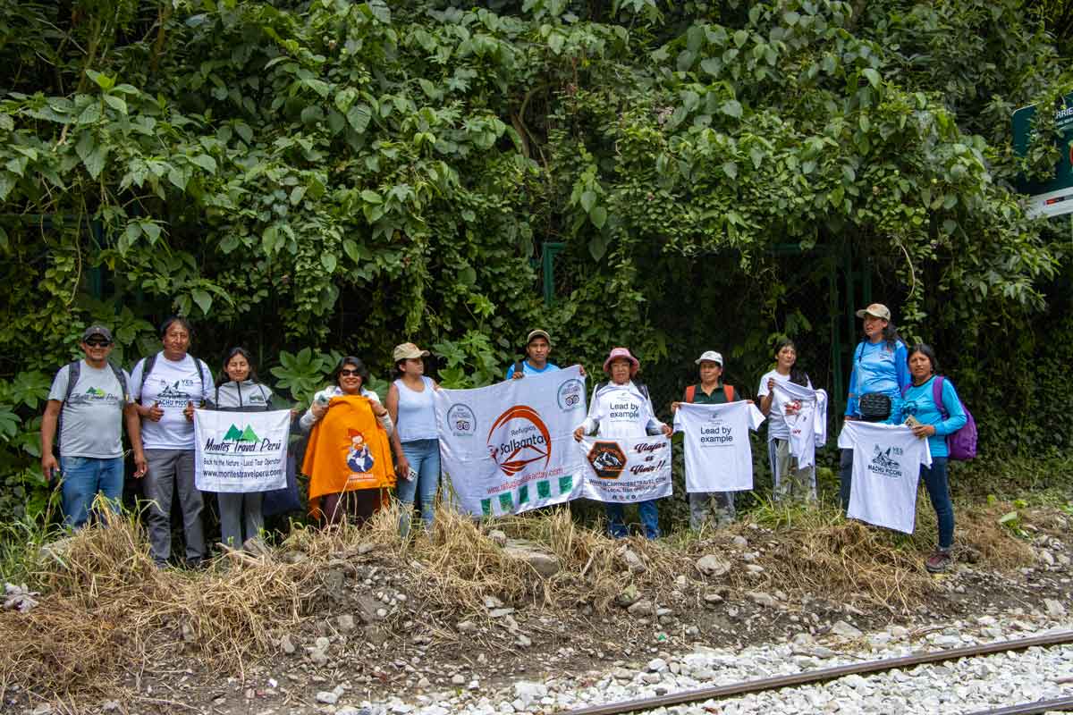 Plastic-free awareness Machu Picchu